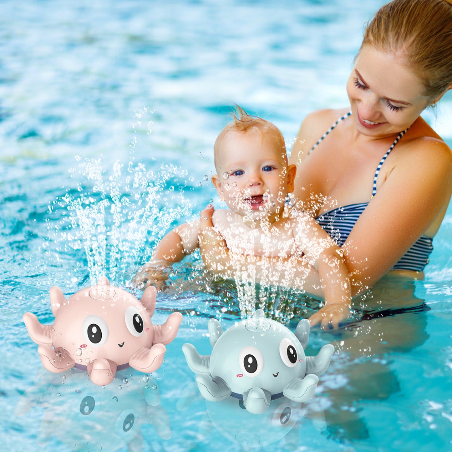 Jouet de Bain Enfant à Jet d’Eau Automatique | Lumières Clignotantes – Amusant pour la Douche & la Piscine