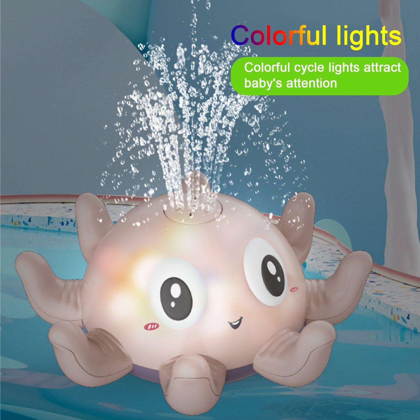 Jouet de Bain Enfant à Jet d’Eau Automatique | Lumières Clignotantes – Amusant pour la Douche & la Piscine