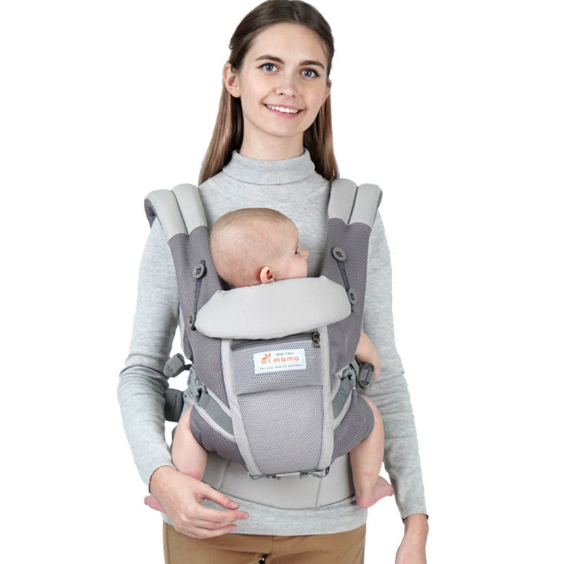 Porte-Bébé Respirant avec Tabouret Intégré | Ceinture Ergonomique et Réglable – Confort pour Bébé & Parent
