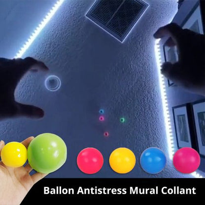 StickyZen – Ballon Antistress Mural Collant pour Enfants & Adultes