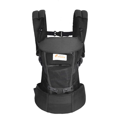 Porte-Bébé Respirant avec Tabouret Intégré | Ceinture Ergonomique et Réglable – Confort pour Bébé & Parent