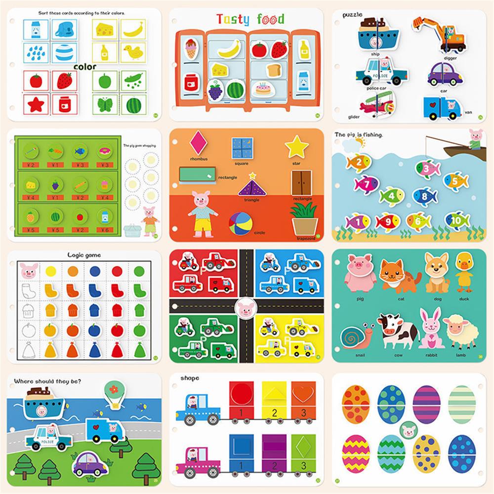 Classeur Interactif d’Apprentissage | Activités Éducatives & Ludiques – Développement Cognitif des Enfants